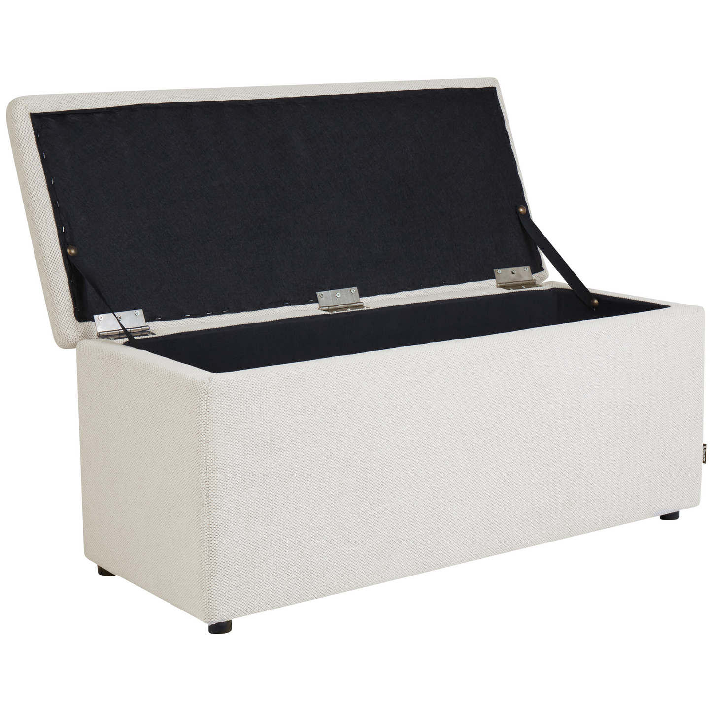 Noble Home Ottoman Off White Footstool With Storage