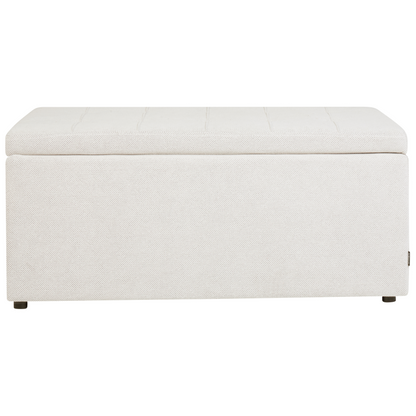 Noble Home Ottoman Off White Footstool With Storage