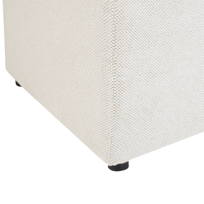 Noble Home Ottoman Off White Footstool With Storage