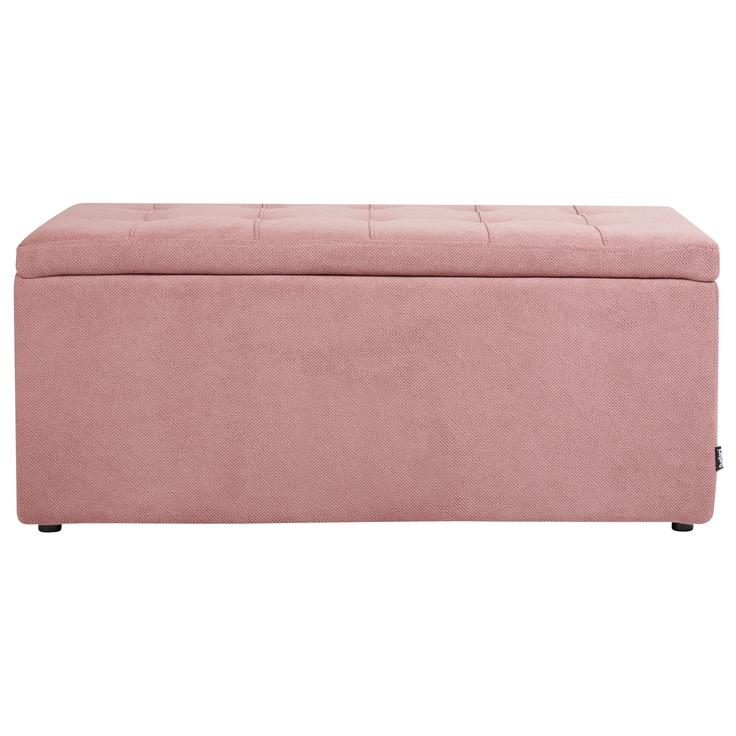 Pink Ottoman 100 X 42 X 40cm Polyester Upholstered Footstool With Storage