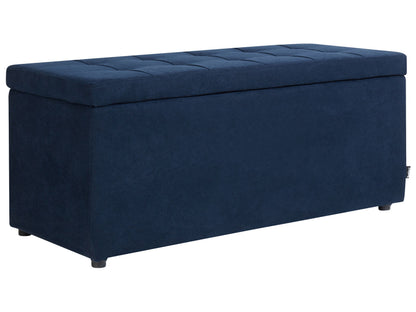 Navy Ottoman Footstool With Storage 100 x 42 x 40