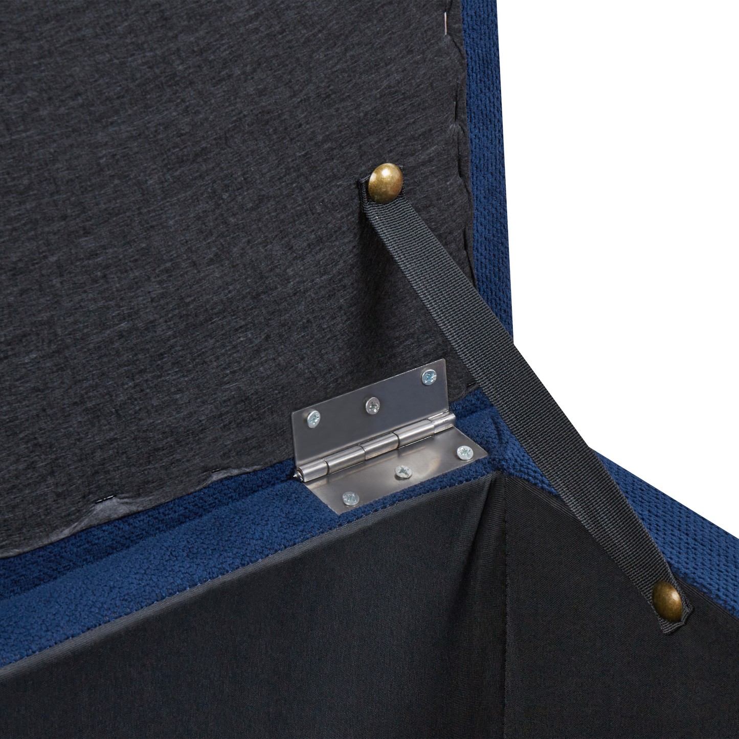 Navy Ottoman Footstool With Storage 100 x 42 x 40