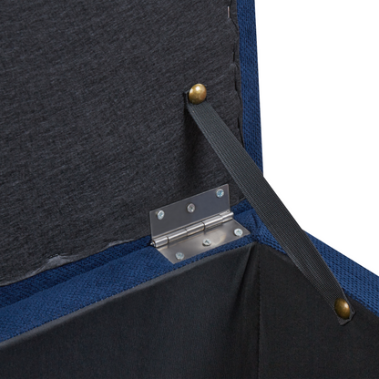 Navy Ottoman Footstool With Storage 100 x 42 x 40
