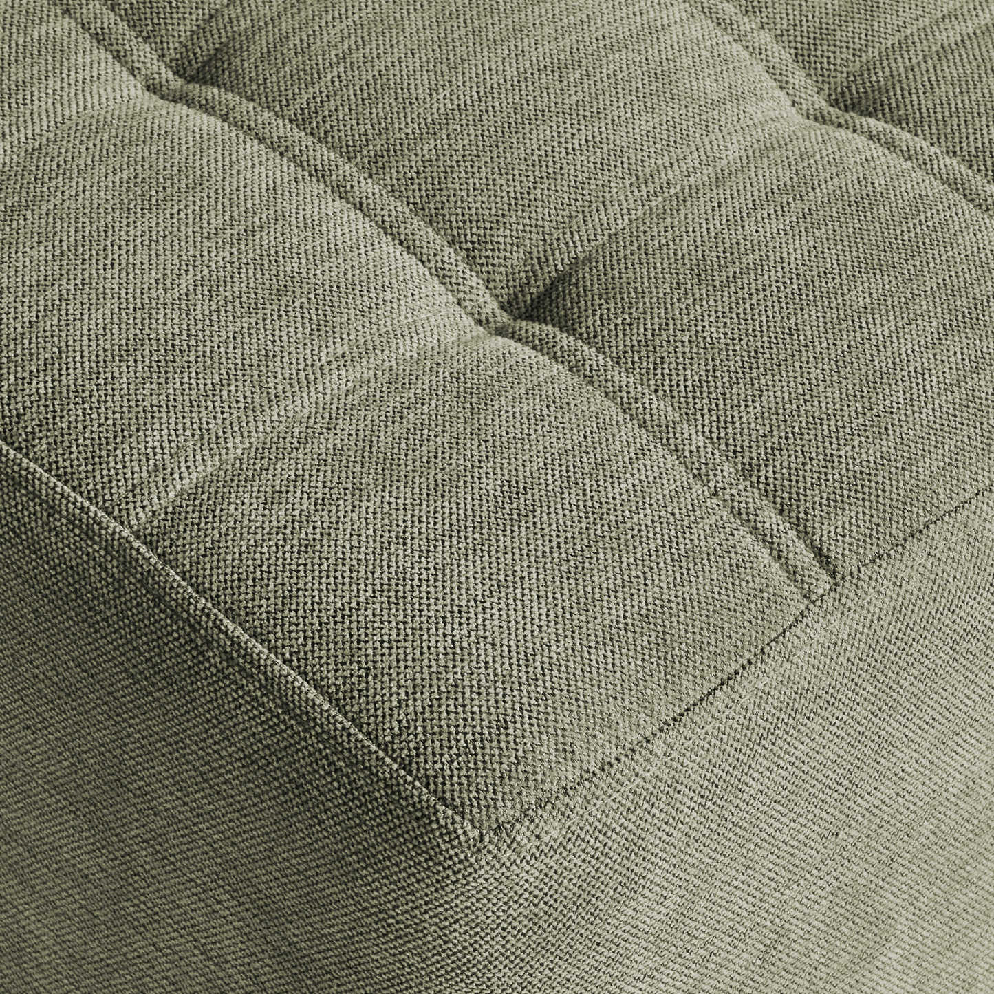 Footstool Green Polyester Upholstery 38 x 38cm Square Seat