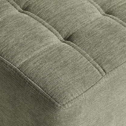 Footstool Green Polyester Upholstery 38 x 38cm Square Seat
