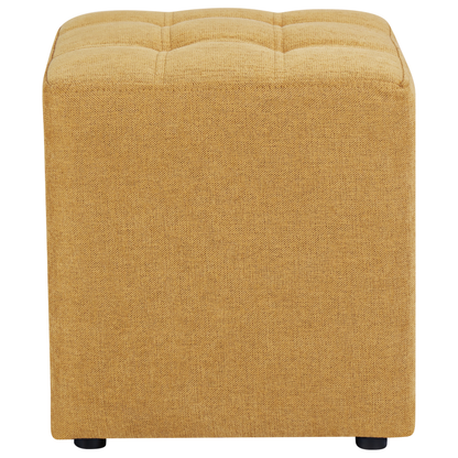 Home Footstool Yellow 38 x 38cm Polyester Upholstery
