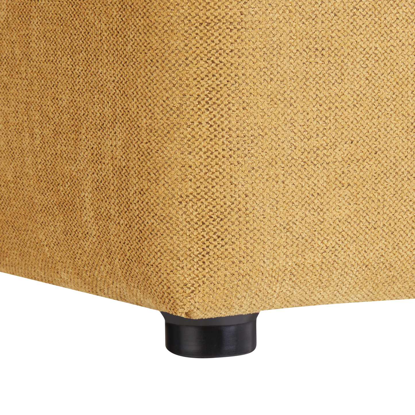Home Footstool Yellow 38 x 38cm Polyester Upholstery