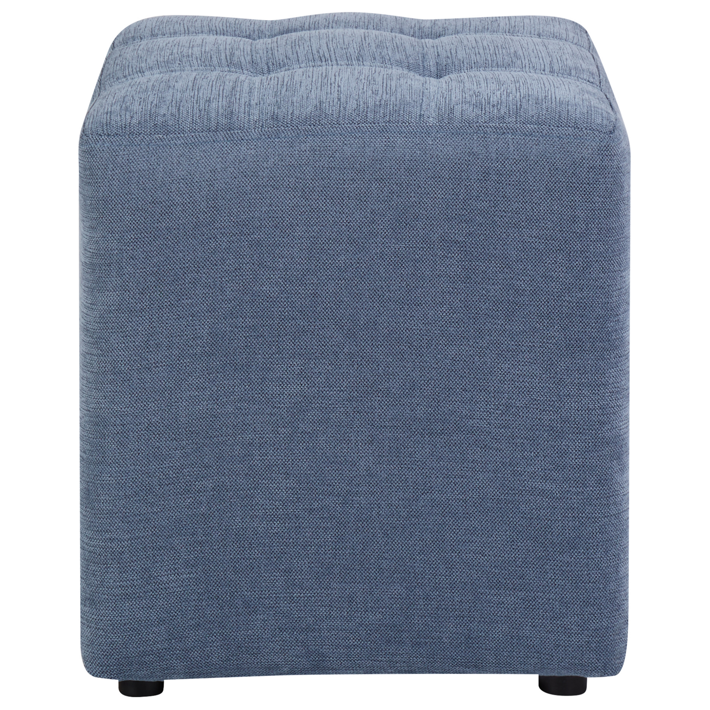 Footstool Blue Polyester 38 x 38cm Square Seat