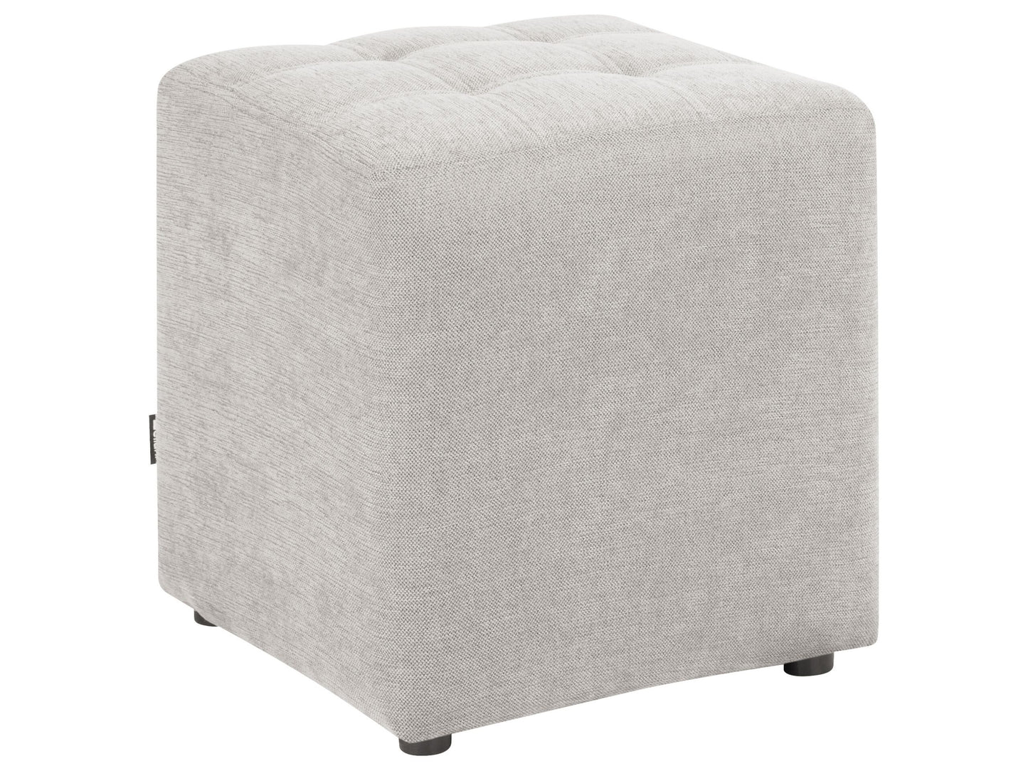 Multifunction Footstool In Light Grey Polyester Upholstery 38 x 38cm Square Seat