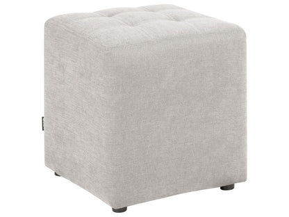 Multifunction Footstool In Light Grey Polyester Upholstery 38 x 38cm Square Seat