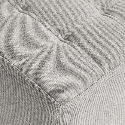 Multifunction Footstool In Light Grey Polyester Upholstery 38 x 38cm Square Seat