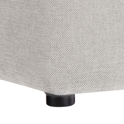 Multifunction Footstool In Light Grey Polyester Upholstery 38 x 38cm Square Seat