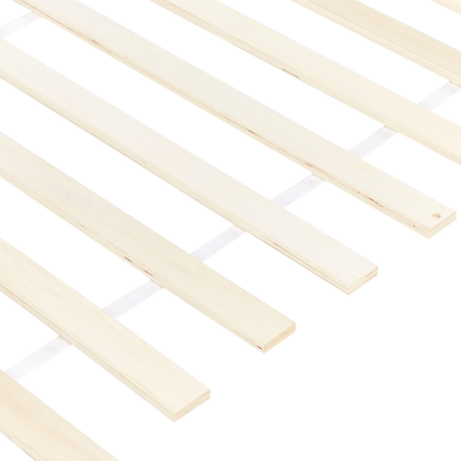 Bed Frame Light Brown 90 x 200cm Slatted Base EU Single