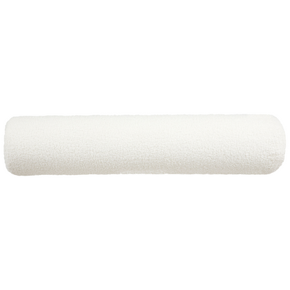 Modern White Boucle Chaise Longue With Metal Legs