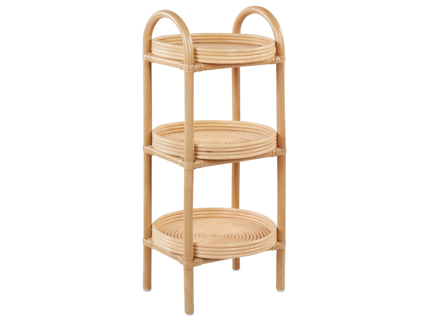 Side Table Plant Shelf 3-Tier Rattan 32 x 32 Natural