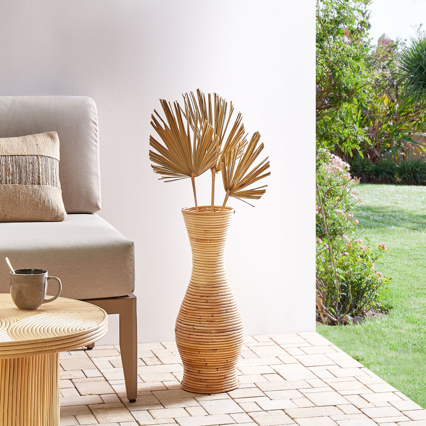 Rattan Vase 50cm Boho Rustic Home Decor