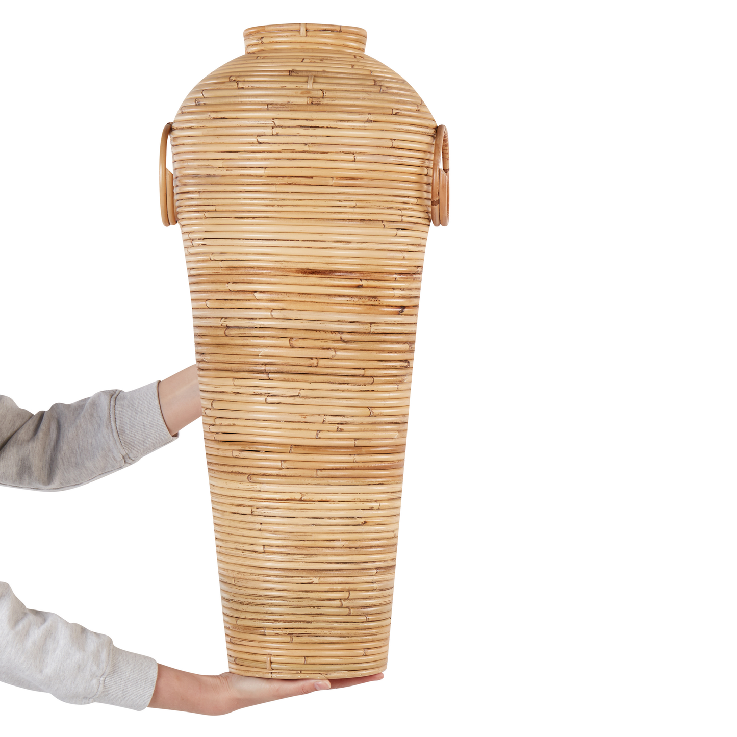 Natural Rattan Vase 70cm Boho Rustic Decor