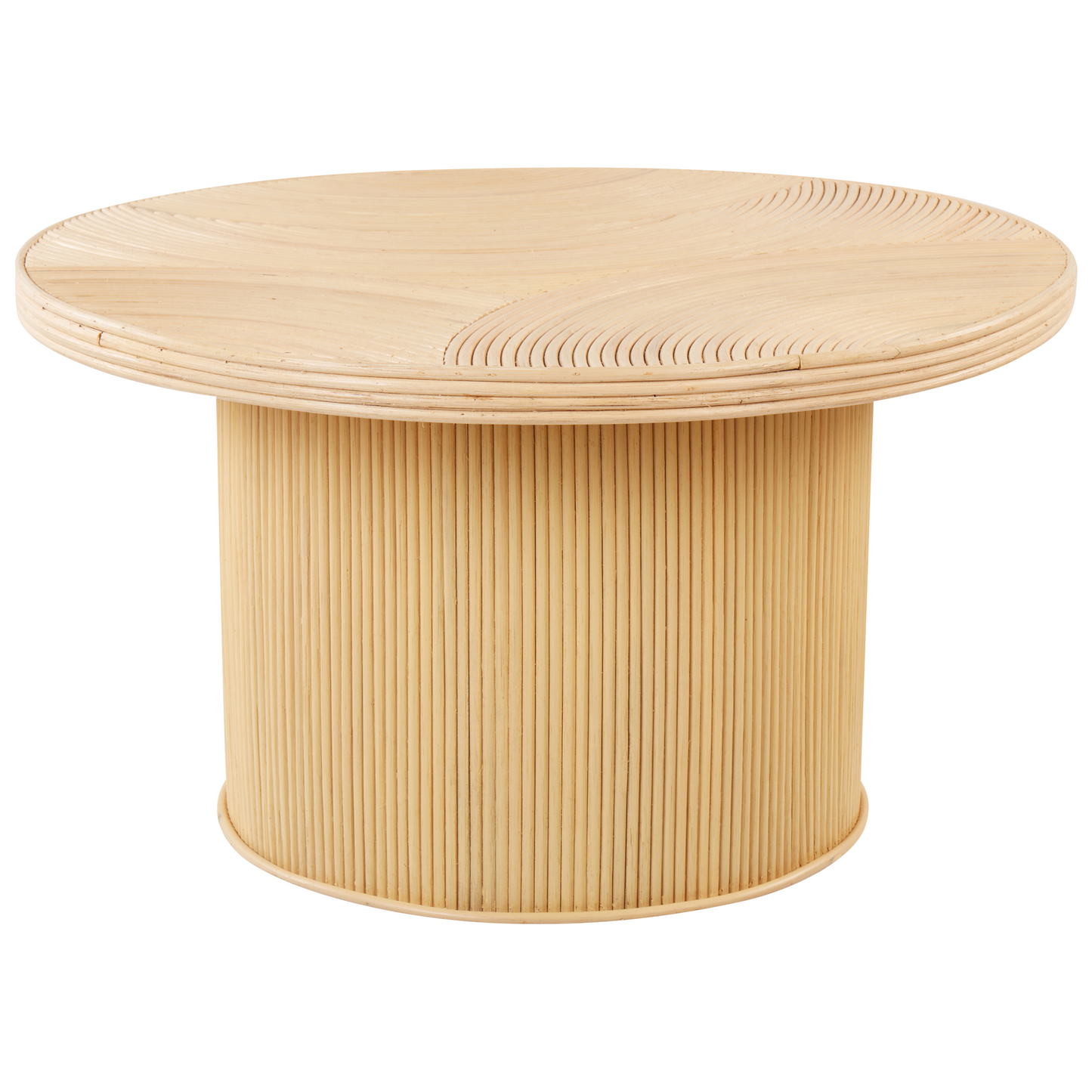 Ilios Set of 2 Natural Rattan Coffee Tables Round Boho