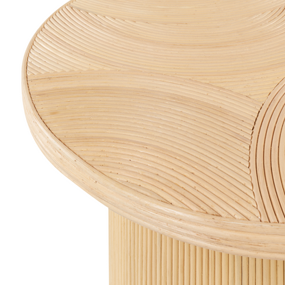 Ilios Set of 2 Natural Rattan Coffee Tables Round Boho