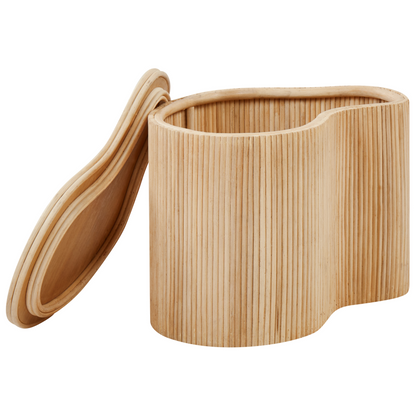 Natural Storage Coffee Tables Set Of 2 With Lids