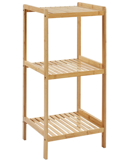 3 Shelf Bathroom Shelving Unit Light Brown