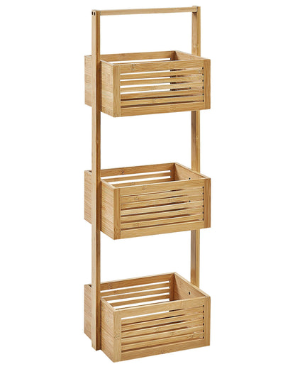 3 Tier Bathroom Shelving Unit Light Brown