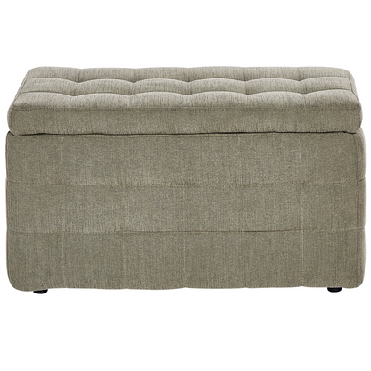 Olive Loom Ottoman Olive Green Fabric Tufted Storage Bench With Hinged Lid And Premium Upholstery