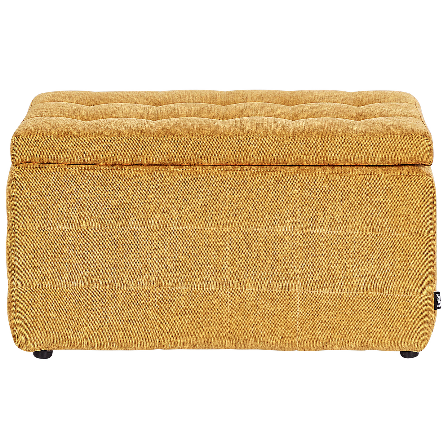 Ottoman Yellow Fabric Tufted Bedroom Storage Bench