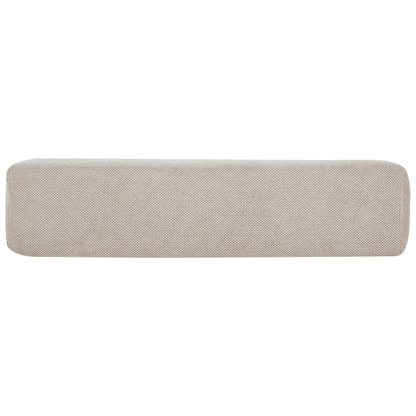 Chaise Longue Beige Fabric Upholstery With Water Repellent Finish And Bolster