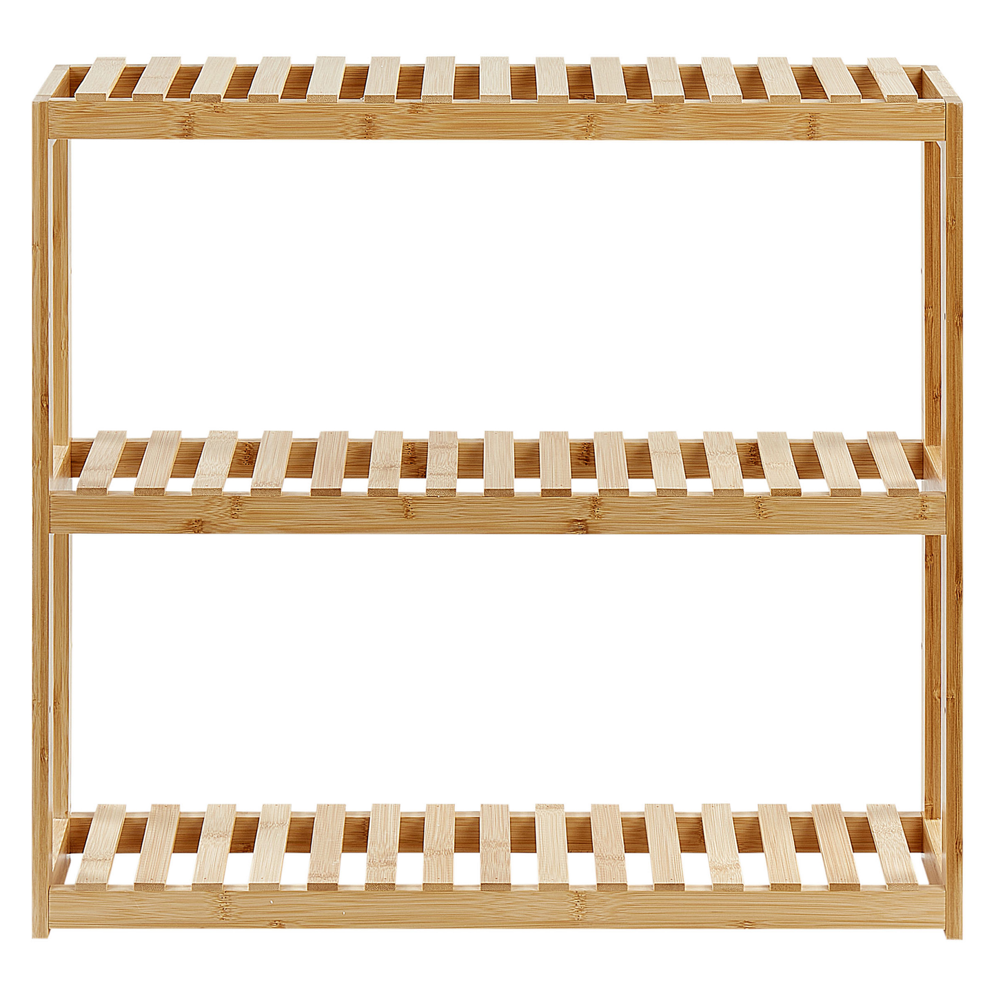 Bath Wall Shelf Light Brown 3 Shelf Minimalist Design Durable Moisture Resistant for Towels and Toiletries