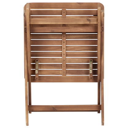 Acacia Wood Folding Garden Table 60 x 60cm Outdoor Rustic