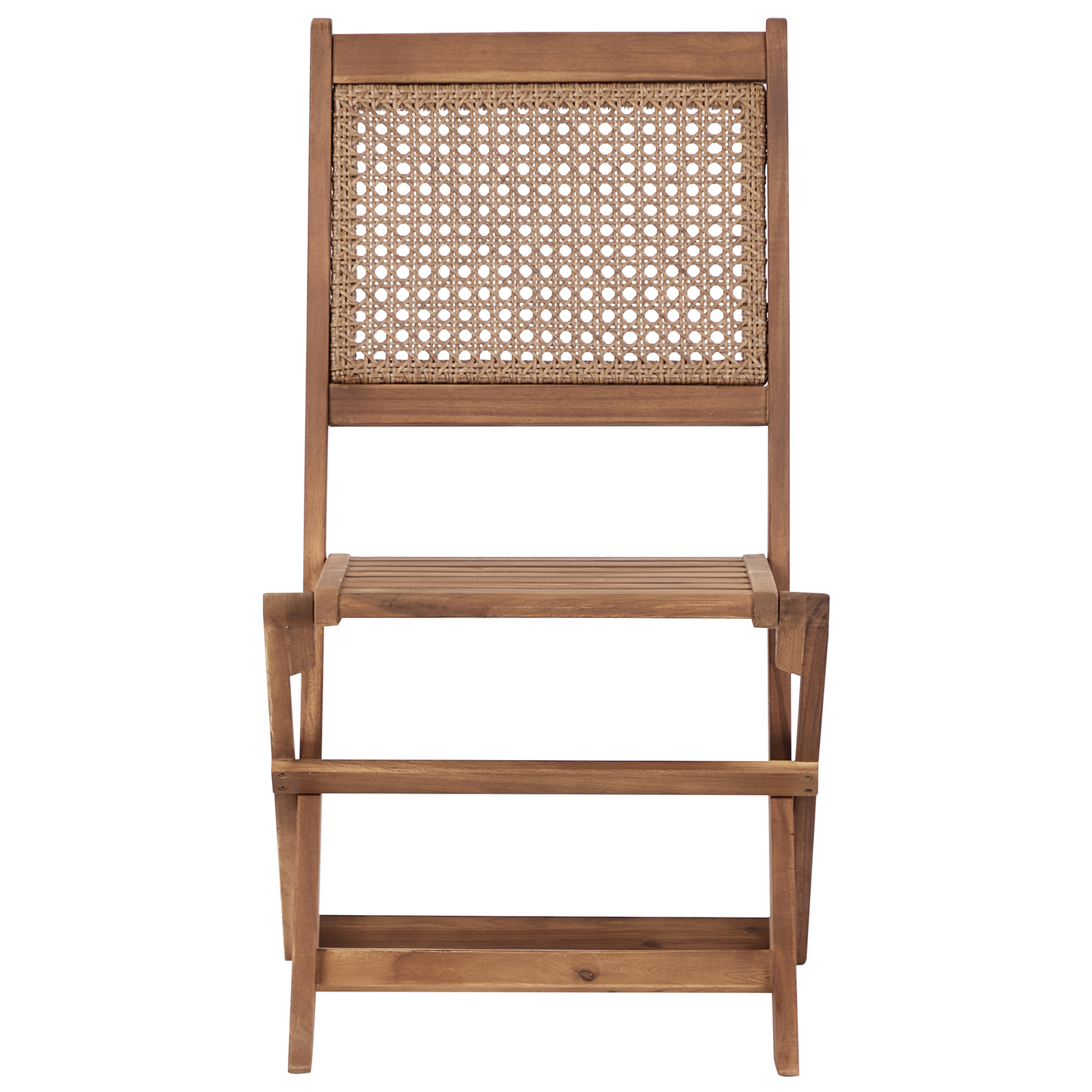 Acacia Living 3 Piece Folding Bistro Set Two Chairs And Table For Balcony Slatted Design