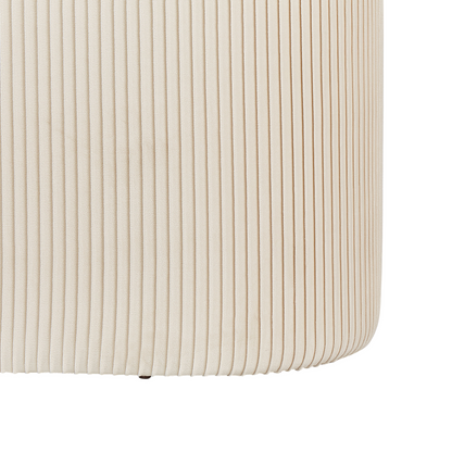 Velvet Pouffe With Hidden Storage Light Beige