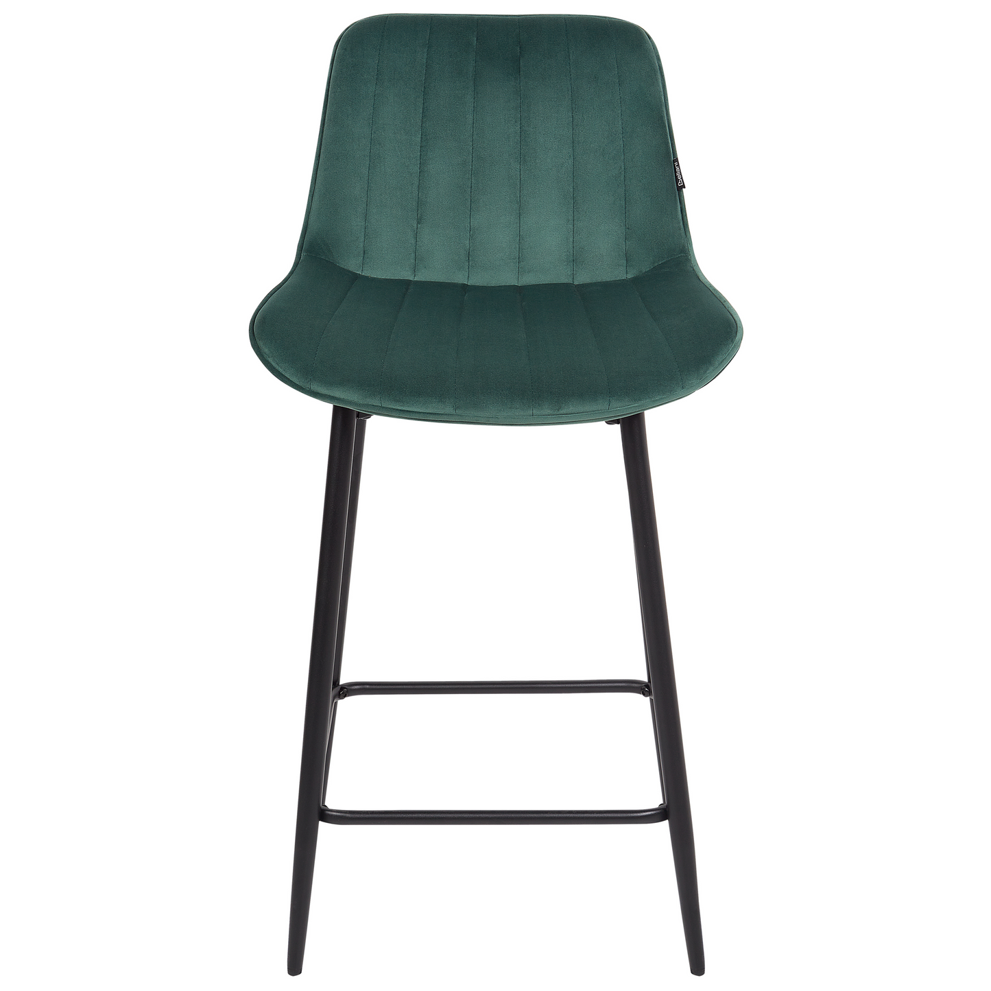 Velveten Emerald Bar Chairs Set Of 2 Armless With Black Steel Legs