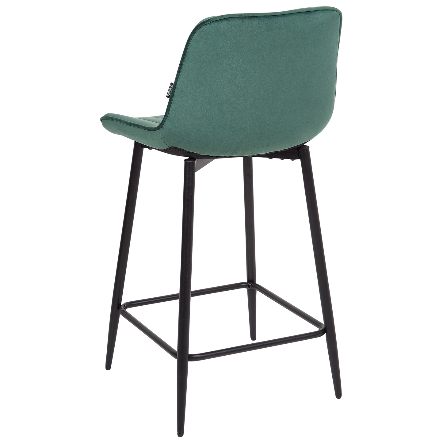 Velveten Emerald Bar Chairs Set Of 2 Armless With Black Steel Legs