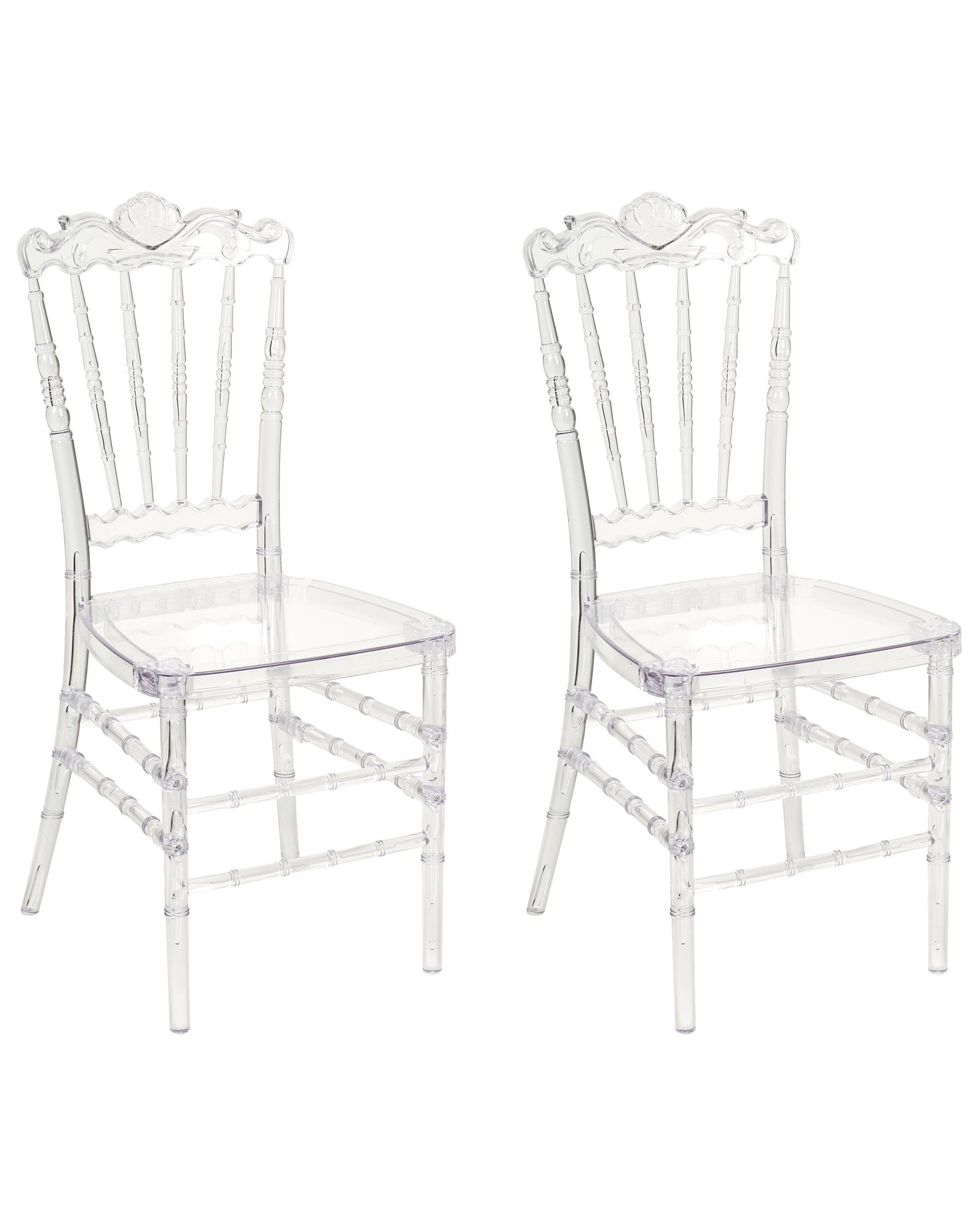 Transparent Vintage Inspired Dining Chairs Set Of 2 Clear Plastic For Modern Dining Room