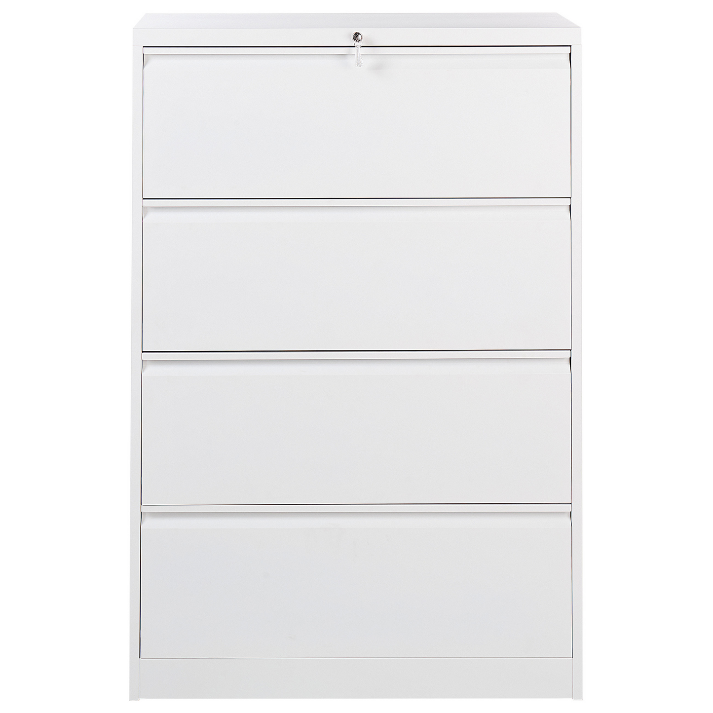 Apex Office Storage Unit White Steel 4 Drawer Locking Cabinet