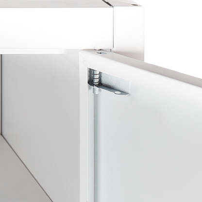 Home Office Storage Cabinet White Steel 2 Doors 5 Shelves