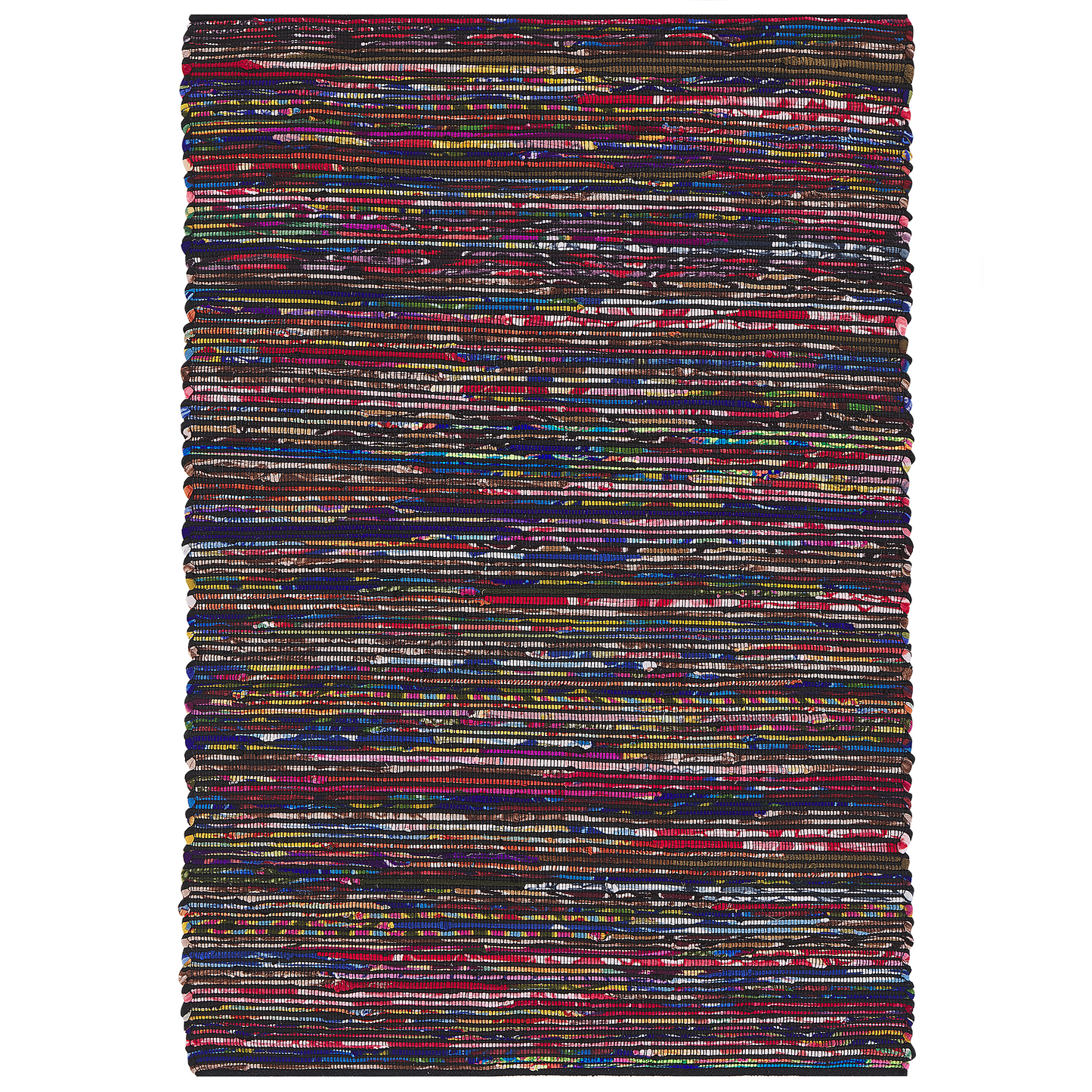 Dark Multicolour Cotton Rug 160 x 230cm Handmade Boho Eclectic