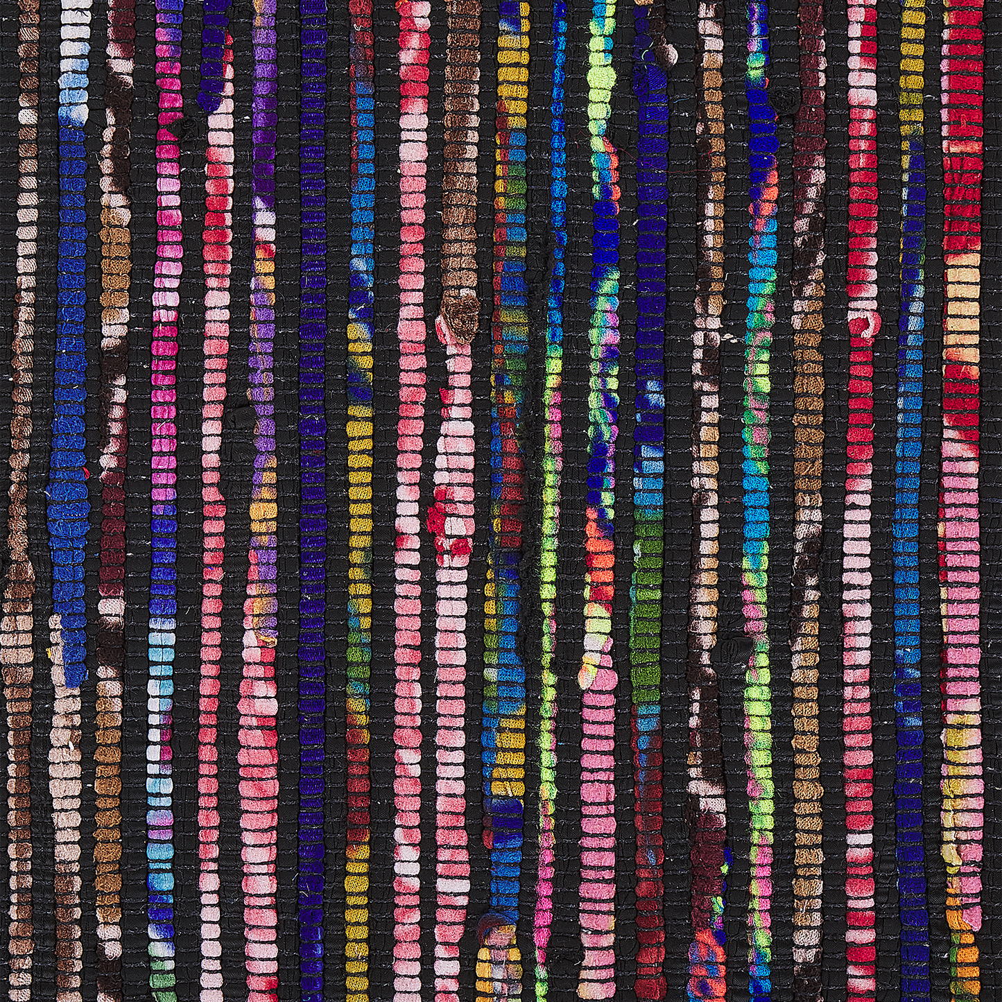Dark Multicolour Cotton Rug 160 x 230cm Handmade Boho Eclectic