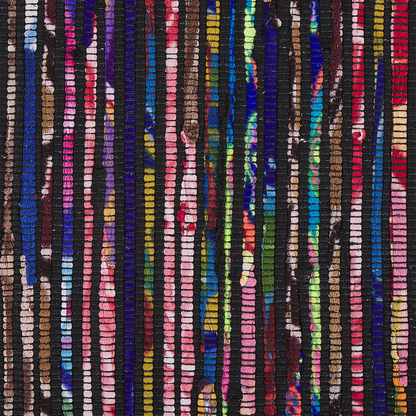 Dark Multicolour Cotton Rug 160 x 230cm Handmade Boho Eclectic