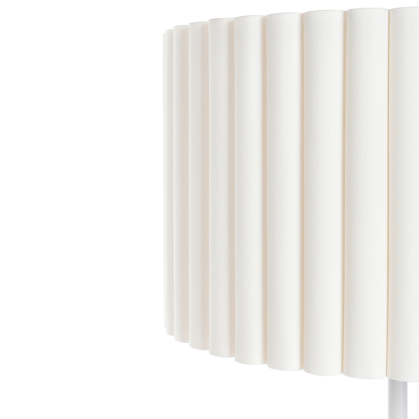 Floor Lamp Off-White 154cm Drum Shade Iron Base