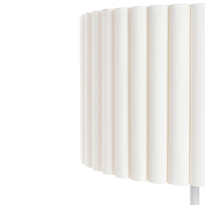 Floor Lamp Off-White 154cm Drum Shade Iron Base