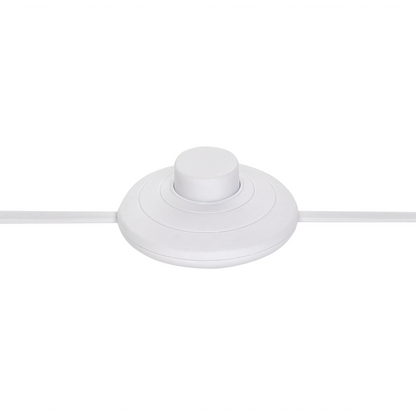 Floor Lamp Off-White 154cm Drum Shade Iron Base