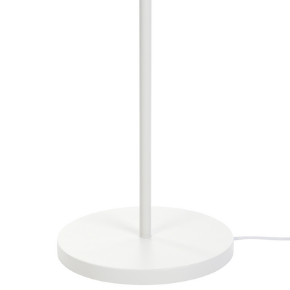 Floor Lamp Off-White 154cm Drum Shade Iron Base