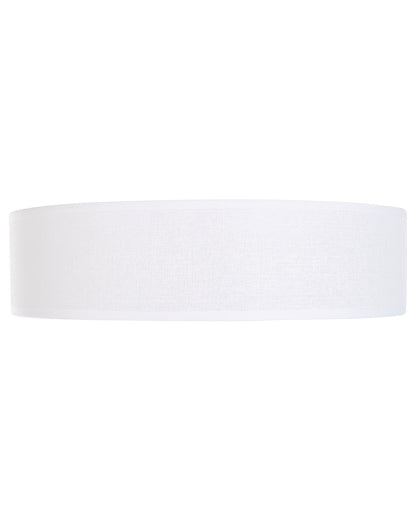 Ceiling Lamp White Paper Ring Shade 60cm Wicker Boho Flush Mount Living Room