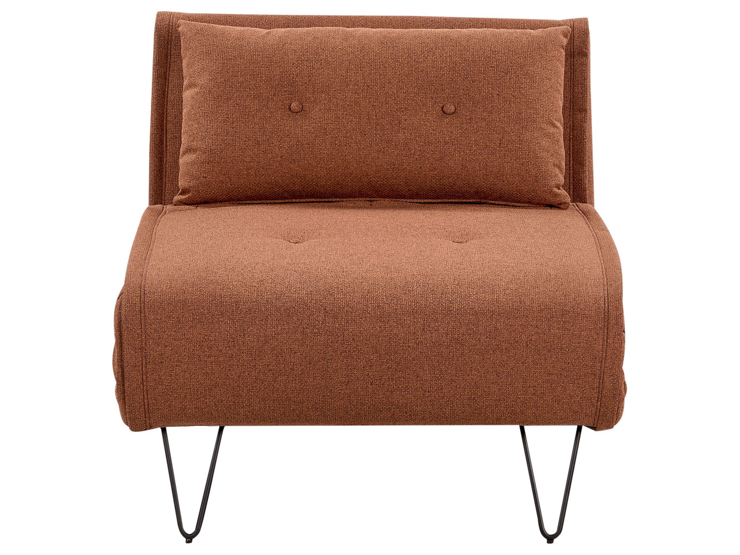 Orange Fabric 1 Seater Sofa Bed Fold Out Sleeper