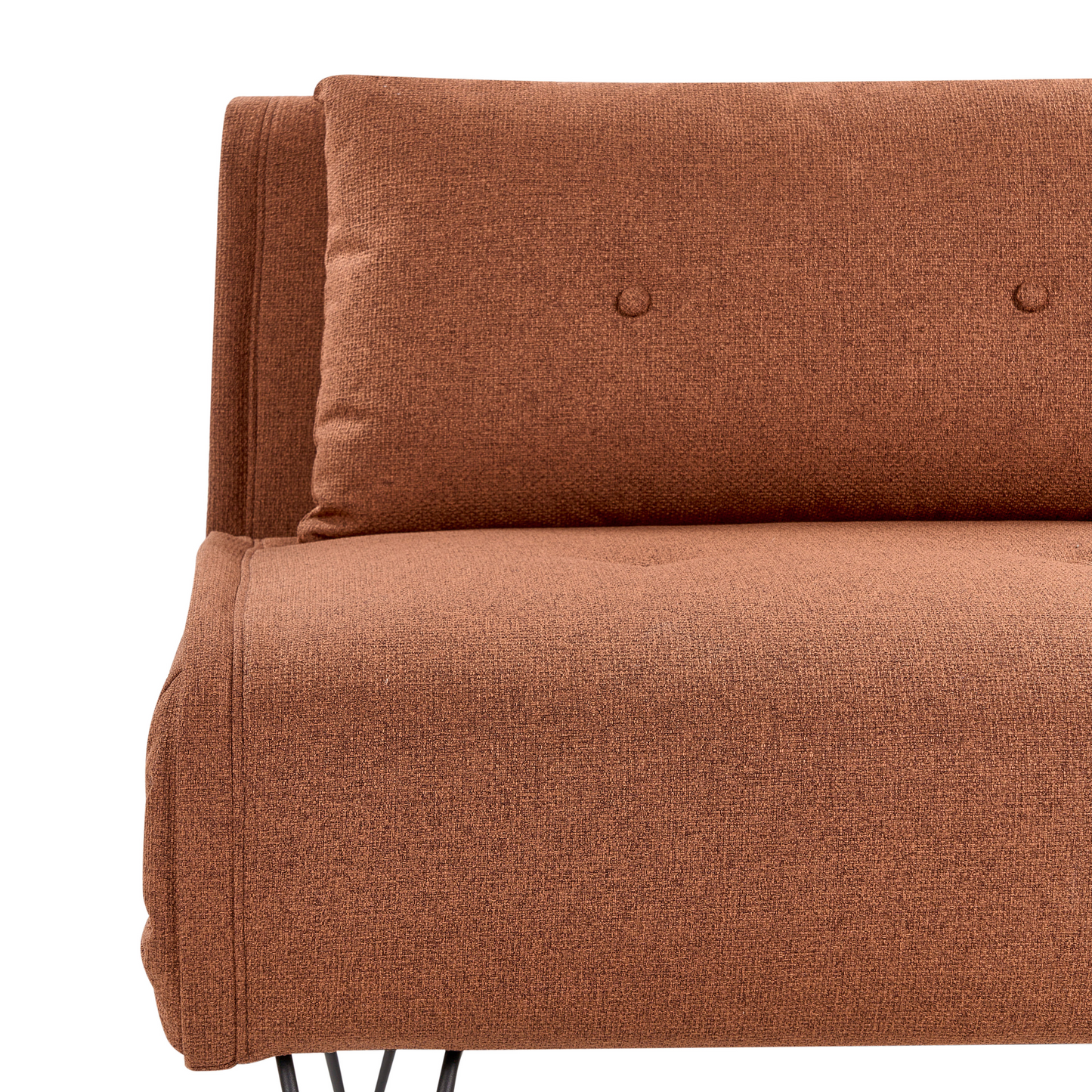 Orange Fabric 1 Seater Sofa Bed Fold Out Sleeper