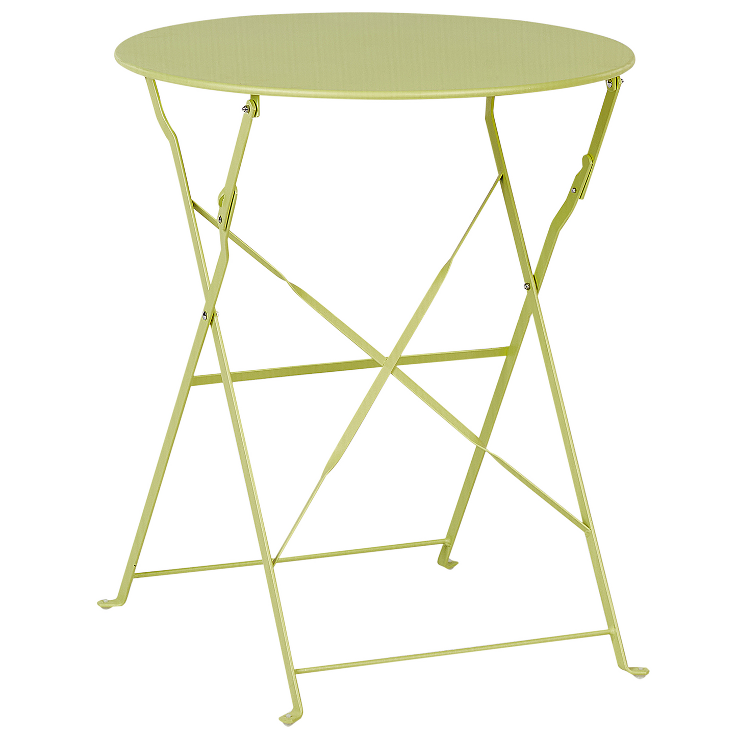 Lime Green 3 Piece Metal Folding Slatted Bistro Set