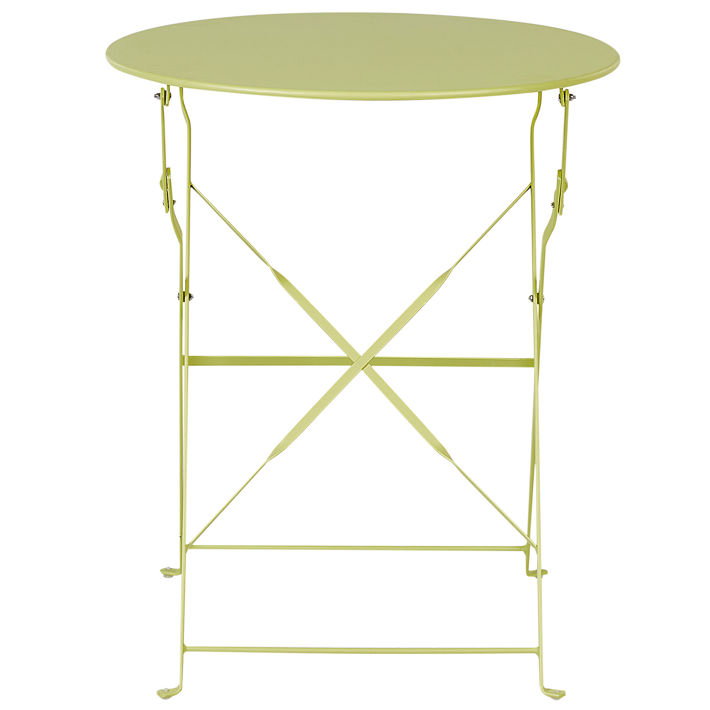 Lime Green 3 Piece Metal Folding Slatted Bistro Set